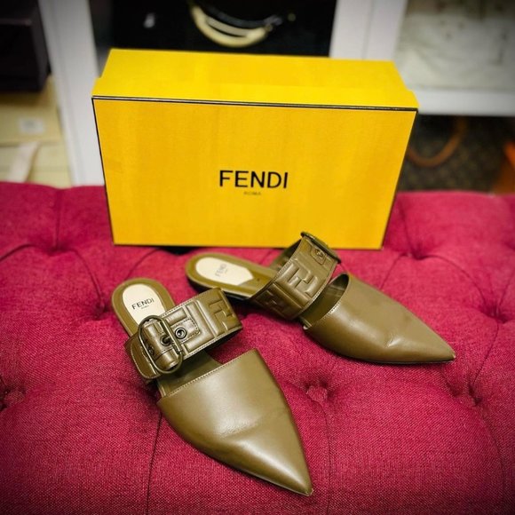 Fendi Shoes - Fendi Sabot Mules- Size 40